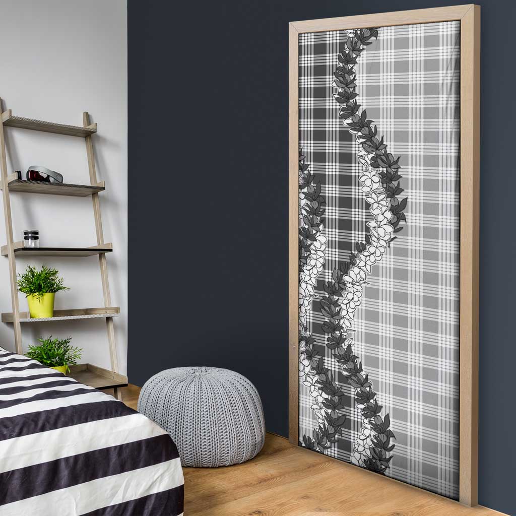 Gray Hawaii Palaka Door Cover Hawaiian Honohono Lei