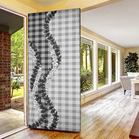 Gray Hawaii Palaka Door Cover Hawaiian Honohono Lei