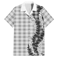 Gray Hawaii Palaka Family Matching Summer Maxi Dress and Hawaiian Shirt Hawaiian Honohono Lei LT05 Dad's Shirt - Short Sleeve Gray - Polynesian Pride