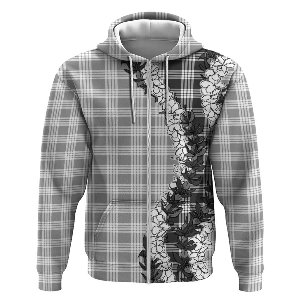 Gray Hawaii Palaka Hoodie Hawaiian Honohono Lei LT05 Zip Hoodie Gray - Polynesian Pride