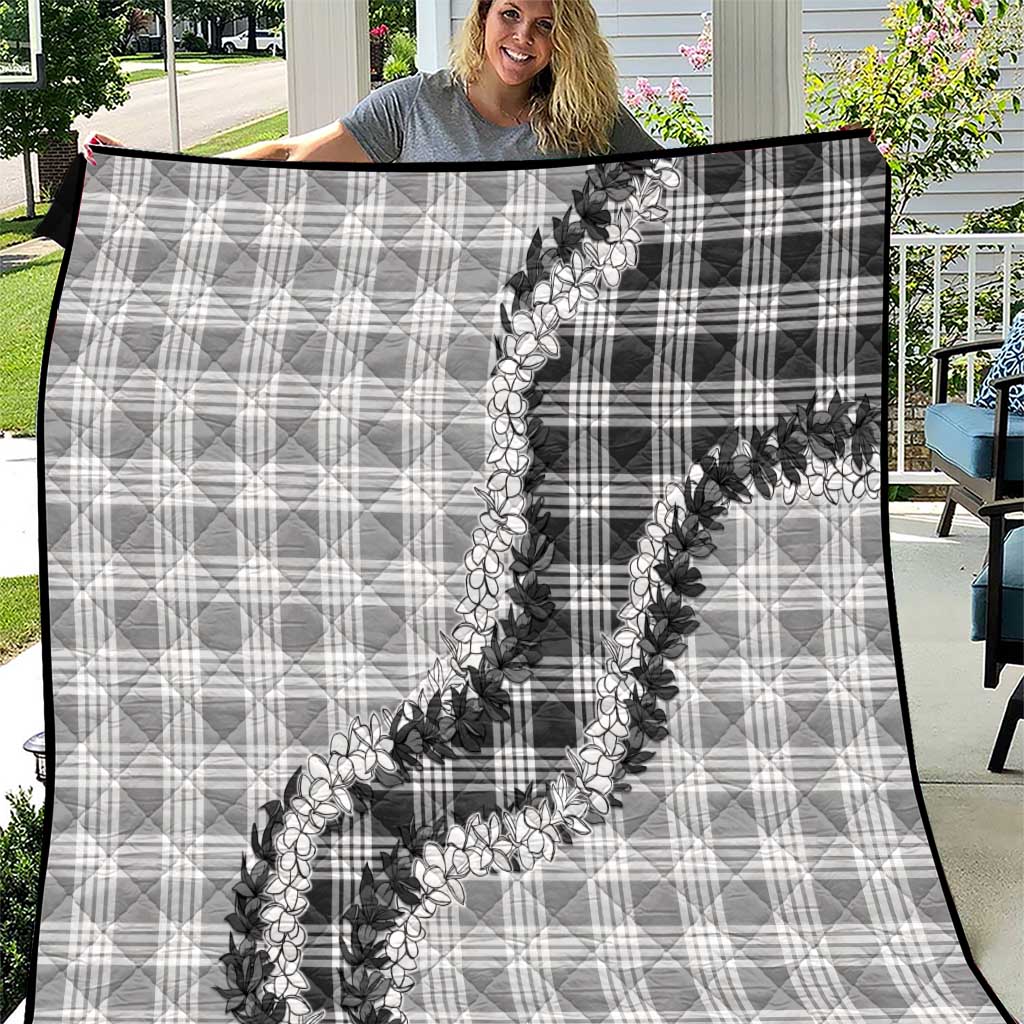 Gray Hawaii Palaka Quilt Hawaiian Honohono Lei