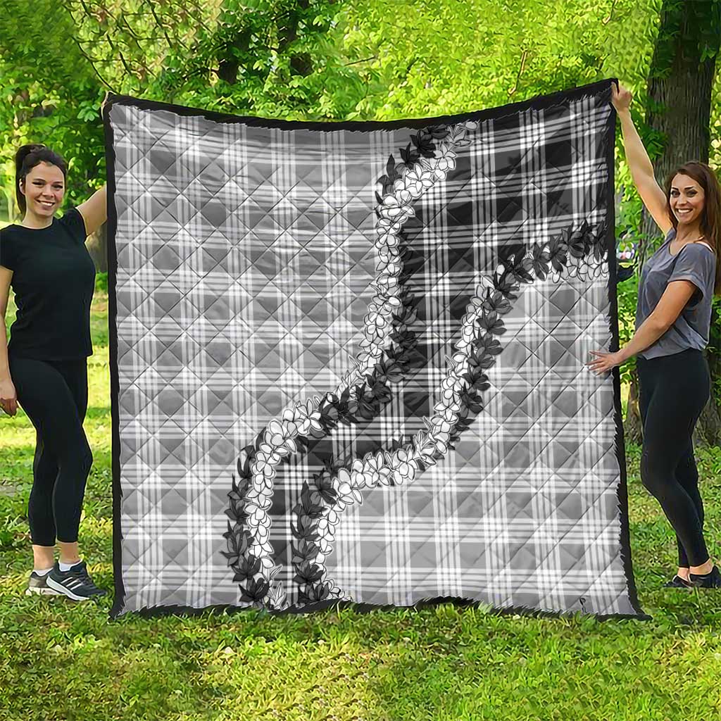 Gray Hawaii Palaka Quilt Hawaiian Honohono Lei