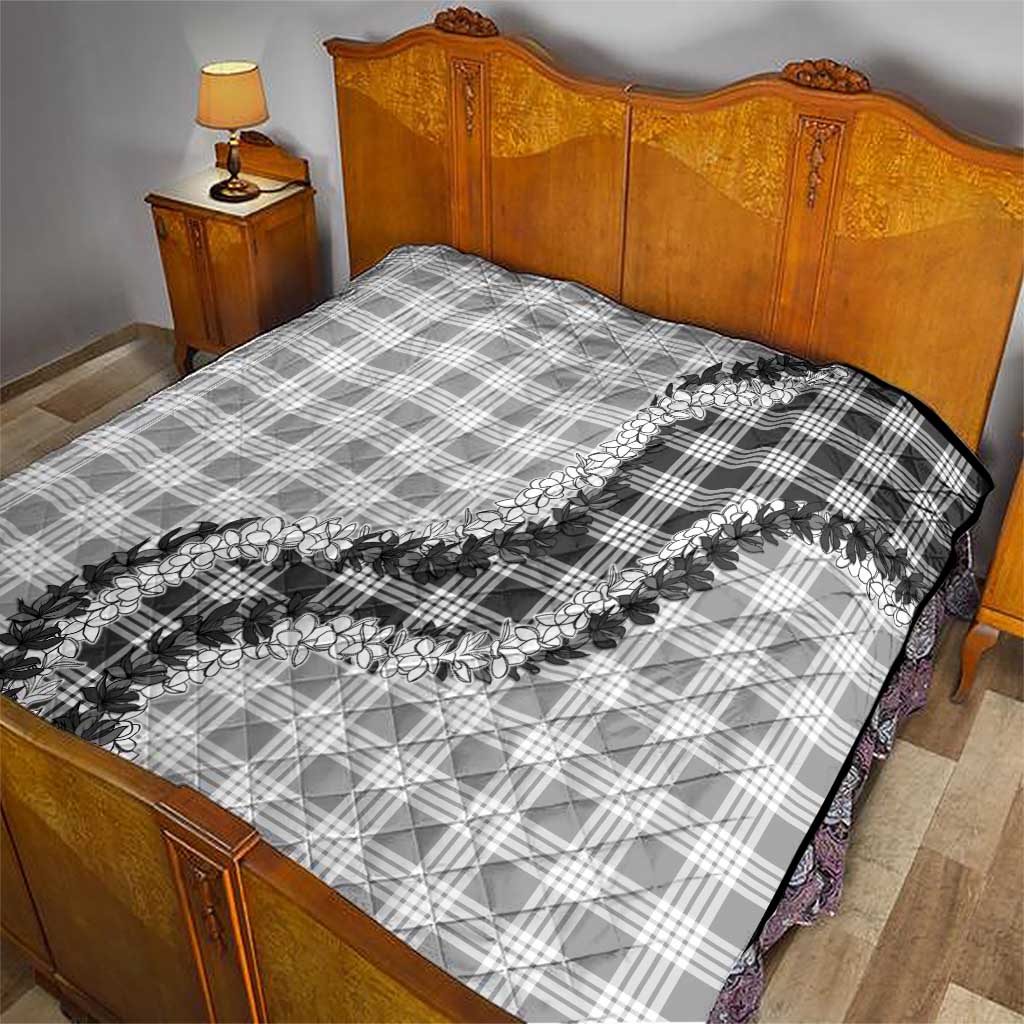 Gray Hawaii Palaka Quilt Hawaiian Honohono Lei