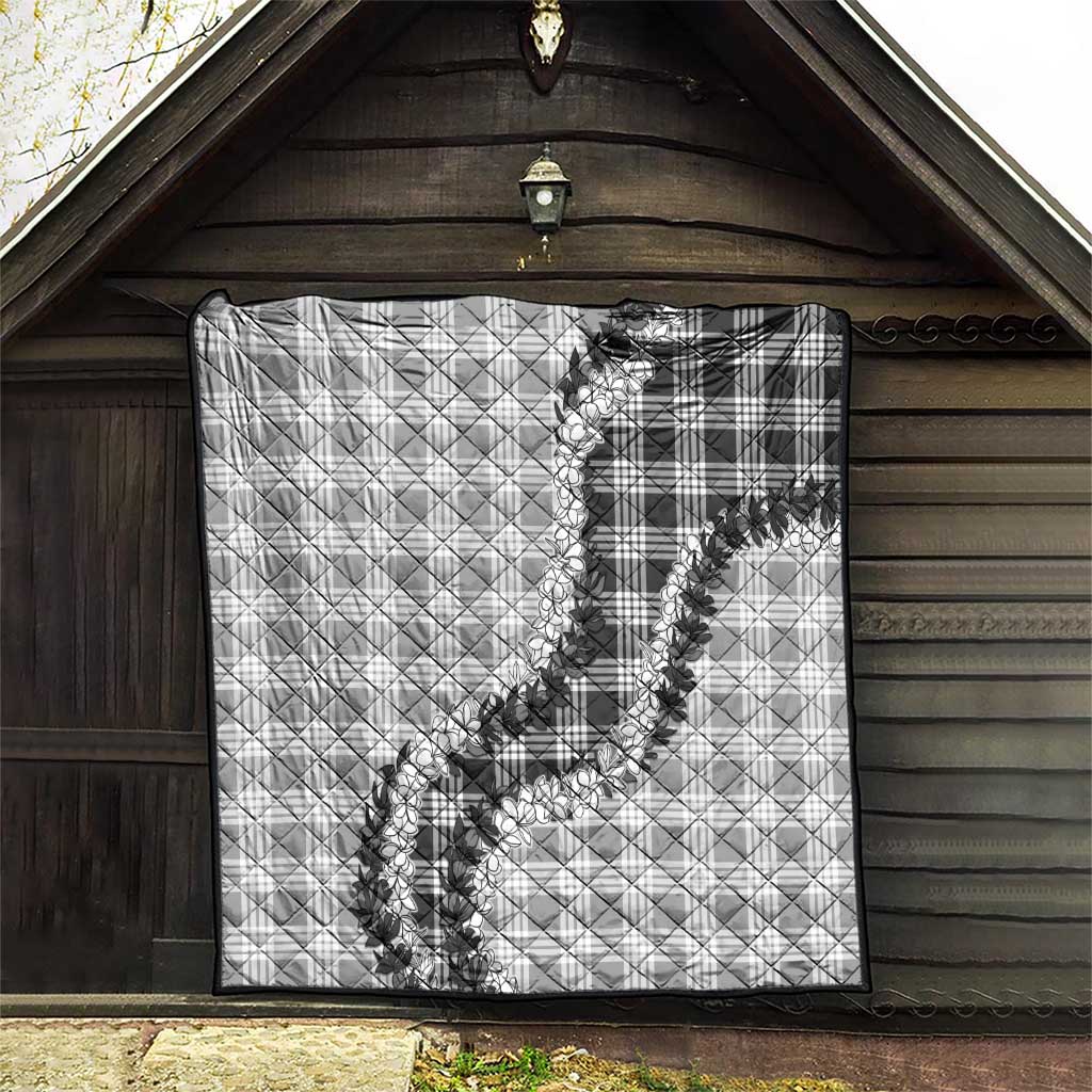 Gray Hawaii Palaka Quilt Hawaiian Honohono Lei