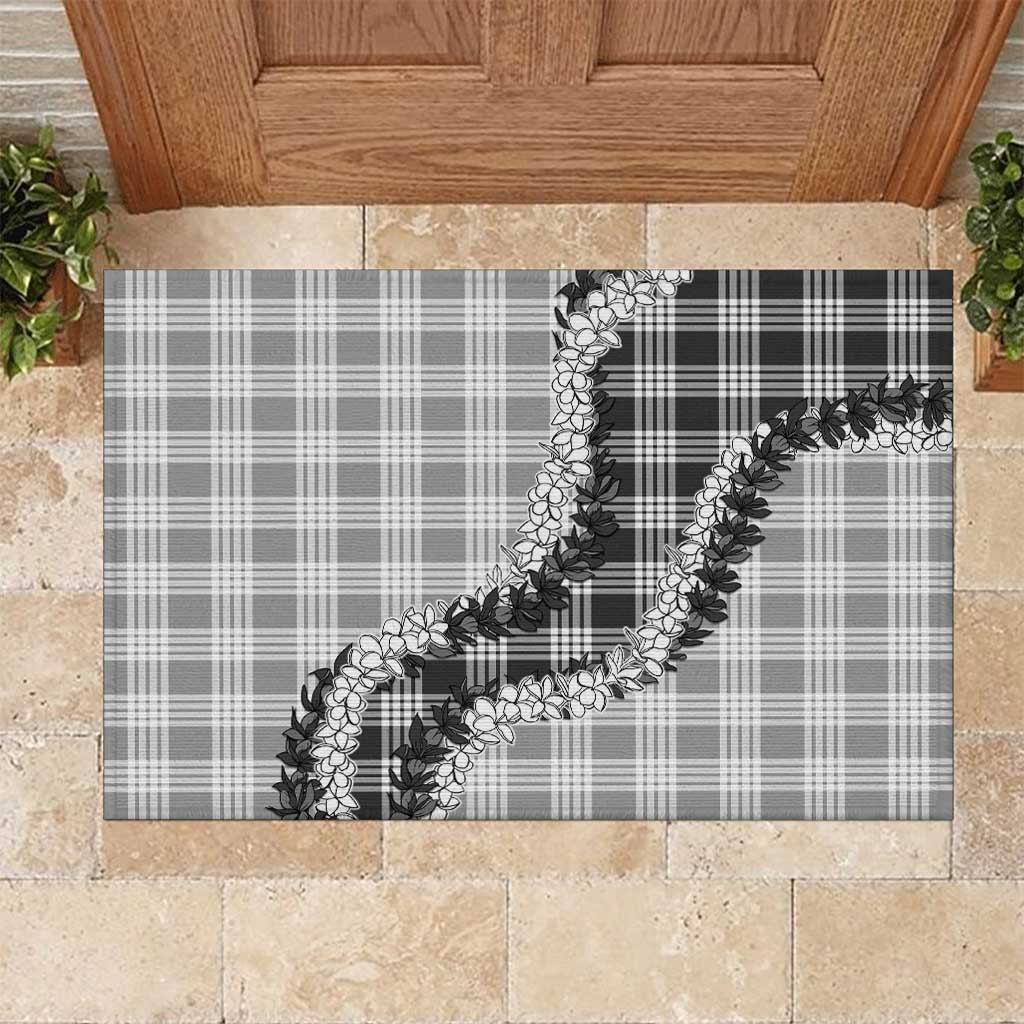 Gray Hawaii Palaka Rubber Doormat Hawaiian Honohono Lei LT05 Gray - Polynesian Pride