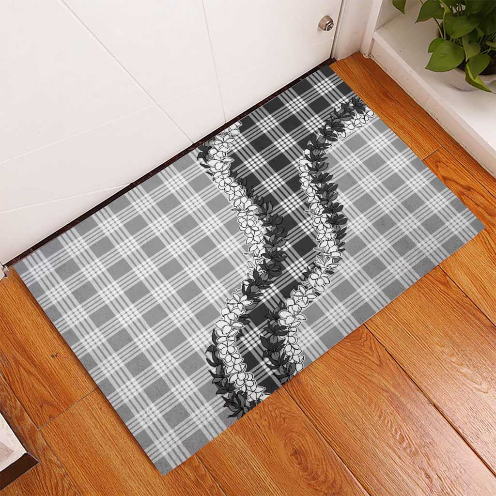 Gray Hawaii Palaka Rubber Doormat Hawaiian Honohono Lei LT05 - Polynesian Pride