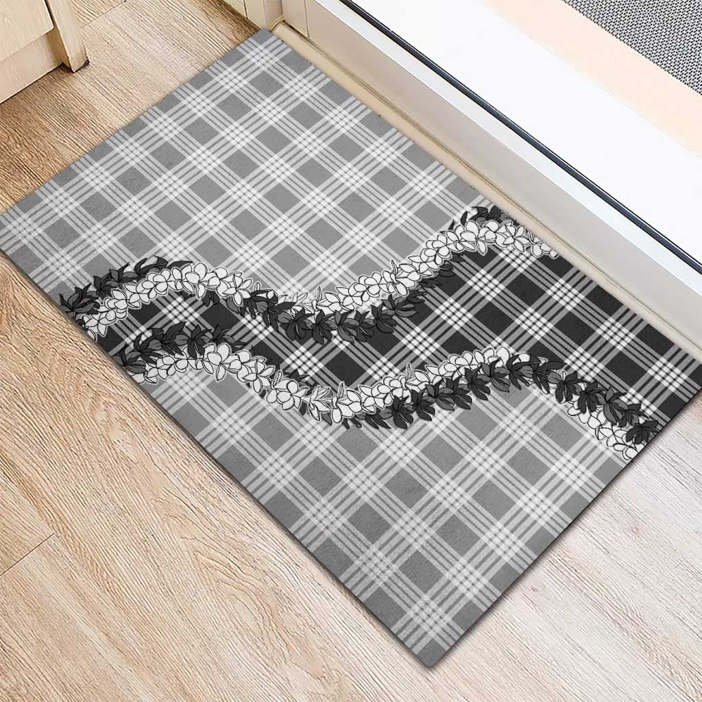 Gray Hawaii Palaka Rubber Doormat Hawaiian Honohono Lei LT05 - Polynesian Pride