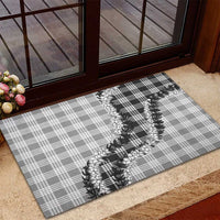 Gray Hawaii Palaka Rubber Doormat Hawaiian Honohono Lei LT05 - Polynesian Pride