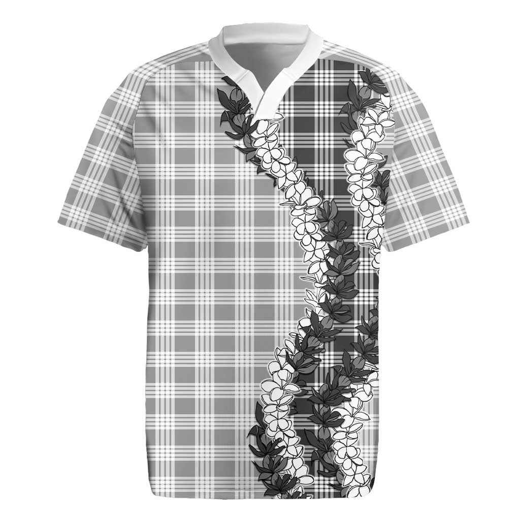 Gray Hawaii Palaka Rugby Jersey Hawaiian Honohono Lei