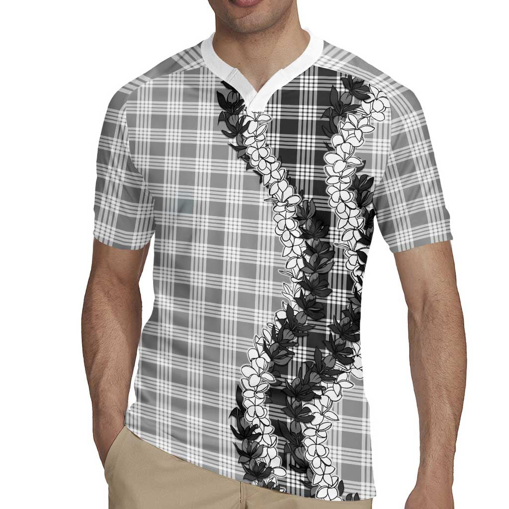 Gray Hawaii Palaka Rugby Jersey Hawaiian Honohono Lei
