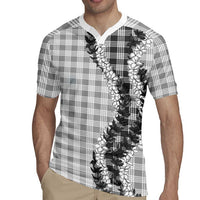 Gray Hawaii Palaka Rugby Jersey Hawaiian Honohono Lei