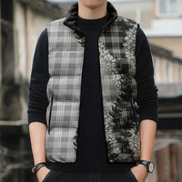 Gray Hawaii Palaka Sleeveless Puffer Jacket Hawaiian Honohono Lei LT05 - Polynesian Pride
