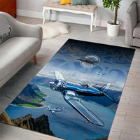 New Zealand Wanaka Air Show Area Rug With Maori Pattern