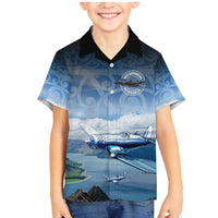 New Zealand Wanaka Air Show Family Matching Mermaid Dress and Hawaiian Shirt With Maori Pattern