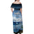 New Zealand Wanaka Air Show Off Shoulder Maxi Dress With Maori Pattern