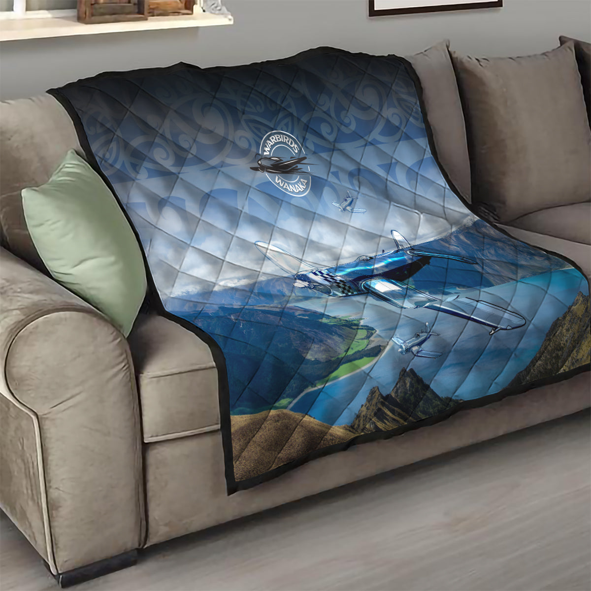 New Zealand Wanaka Air Show Quilt With Maori Pattern