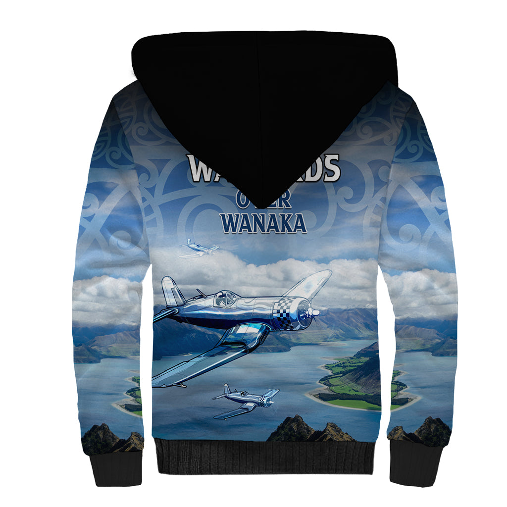 New Zealand Wanaka Air Show Sherpa Hoodie With Maori Pattern