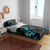 New Zealand Marathon Bedding Set Silver Fern Paua Shell Simple Style