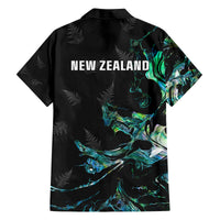 New Zealand Marathon Family Matching Tank Maxi Dress and Hawaiian Shirt Silver Fern Paua Shell Simple Style