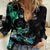 New Zealand Marathon Women Casual Shirt Silver Fern Paua Shell Simple Style