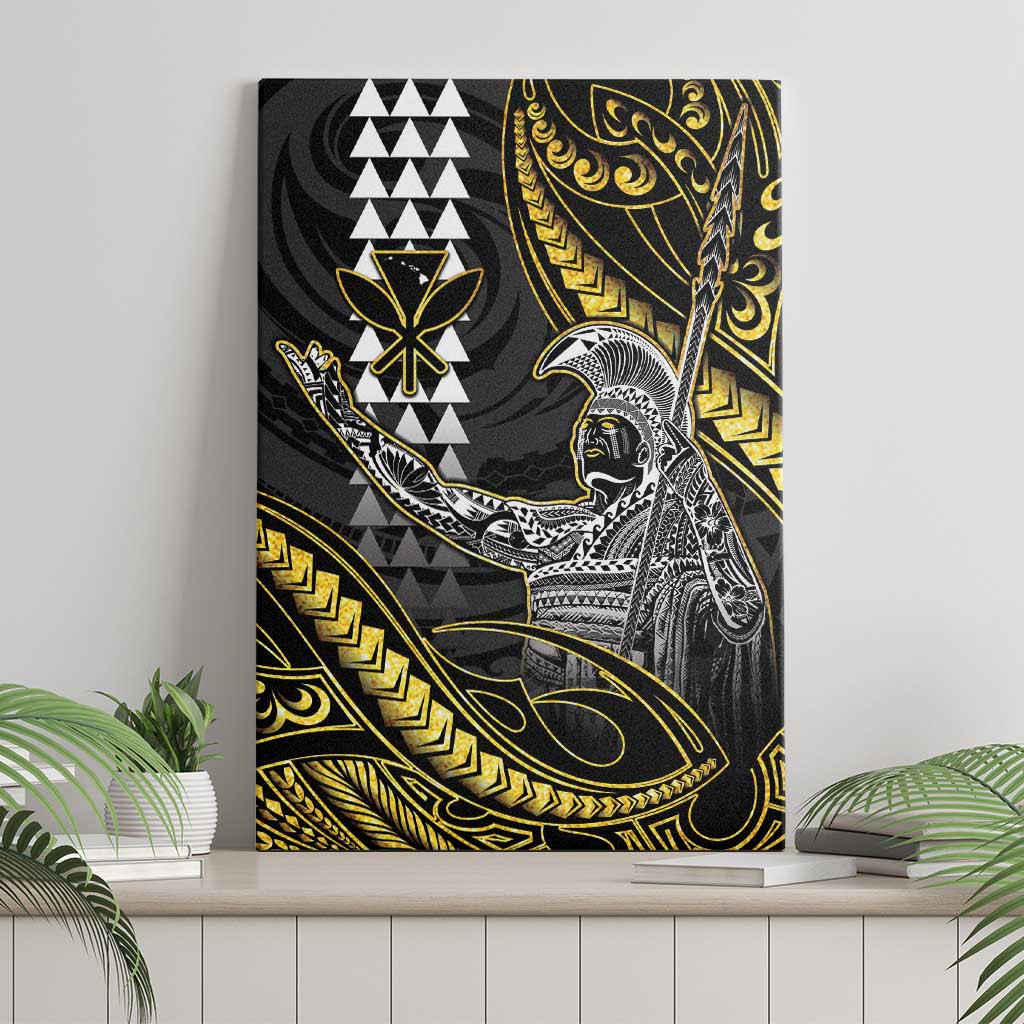 Hawaii King Kamehameha The Great Canvas Wall Art Gold Tribal Tattoo LT05 - Polynesian Pride