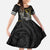Hawaii King Kamehameha The Great Family Matching Long Sleeve Bodycon Dress and Hawaiian Shirt Gold Tribal Tattoo