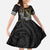 Hawaii King Kamehameha The Great Family Matching Off The Shoulder Long Sleeve Dress and Hawaiian Shirt Gold Tribal Tattoo