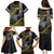 Hawaii King Kamehameha The Great Family Matching Puletasi and Hawaiian Shirt Gold Tribal Tattoo