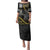 Hawaii King Kamehameha The Great Family Matching Puletasi and Hawaiian Shirt Gold Tribal Tattoo