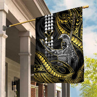 Hawaii King Kamehameha The Great Garden Flag Gold Tribal Tattoo LT05 House Flag Gold - Polynesian Pride