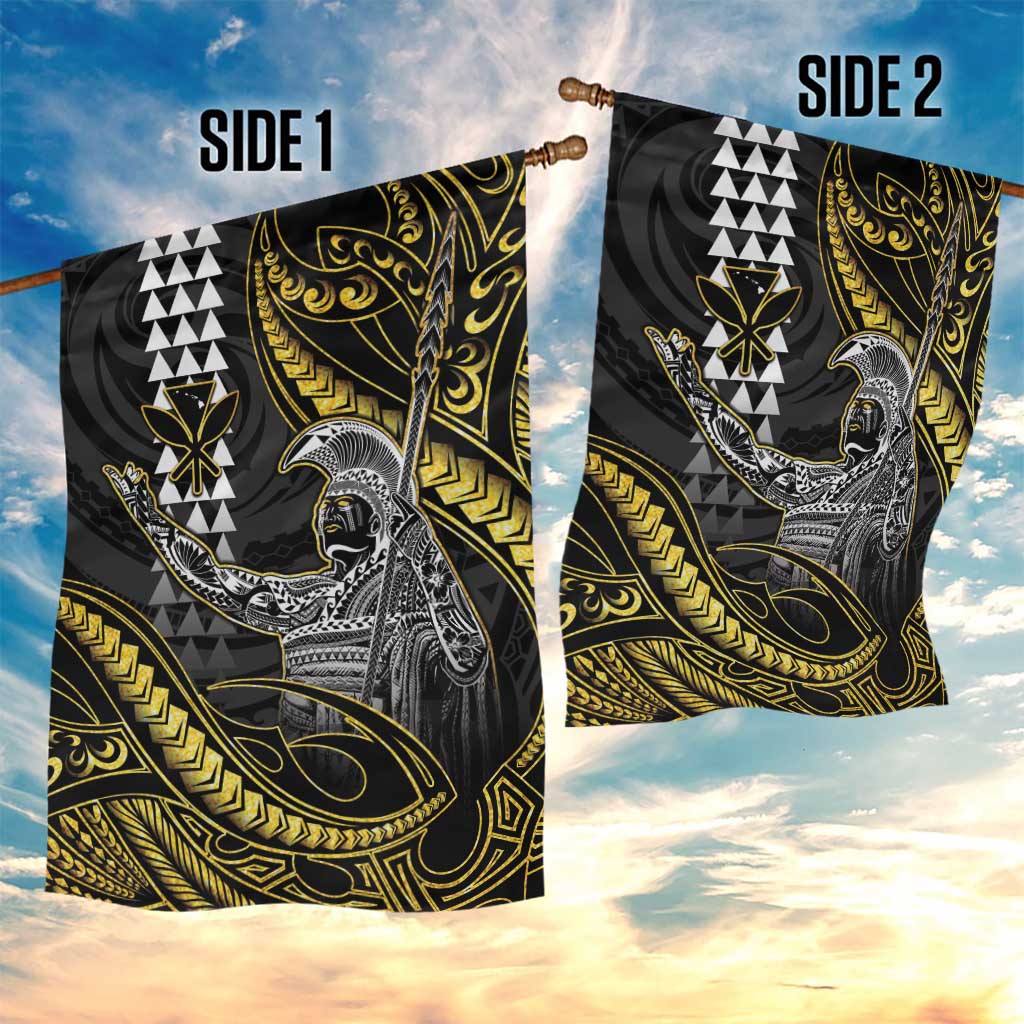 Hawaii King Kamehameha The Great Garden Flag Gold Tribal Tattoo LT05 - Polynesian Pride
