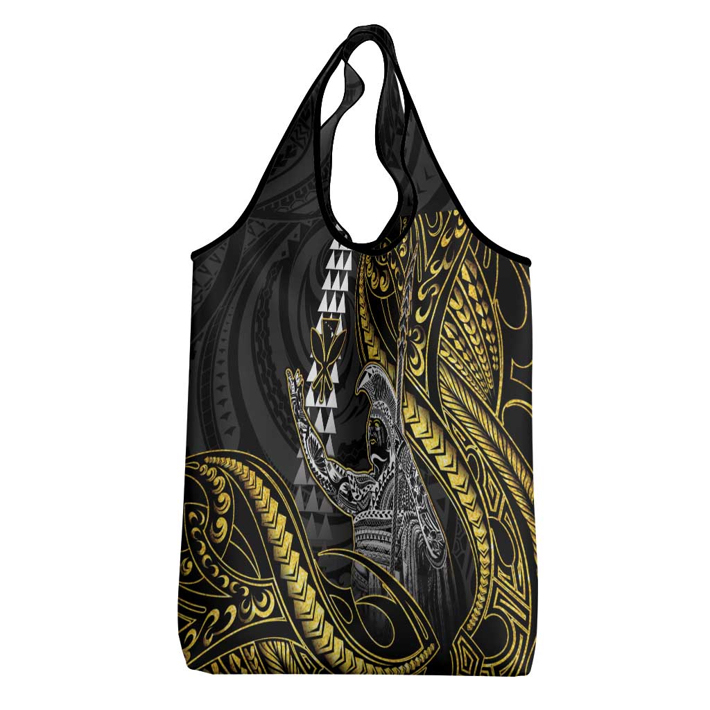 Hawaii King Kamehameha The Great Grocery Bag Gold Tribal Tattoo