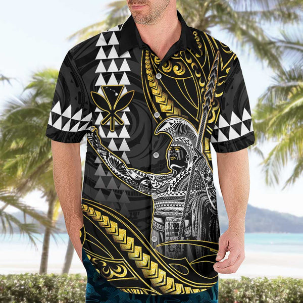Hawaiian King Kamehameha Polo Shirt Vibe Blue Style LT6 main image 1