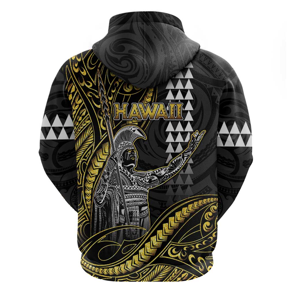 Hawaii King Kamehameha The Great Hoodie Gold Tribal Tattoo