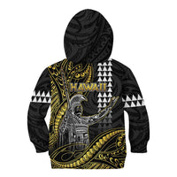 Hawaii King Kamehameha The Great Kid Hoodie Gold Tribal Tattoo