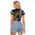 Hawaii King Kamehameha The Great Raglan Cropped T Shirt Gold Tribal Tattoo