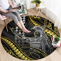Hawaii King Kamehameha The Great Round Carpet Gold Tribal Tattoo LT05 - Polynesian Pride