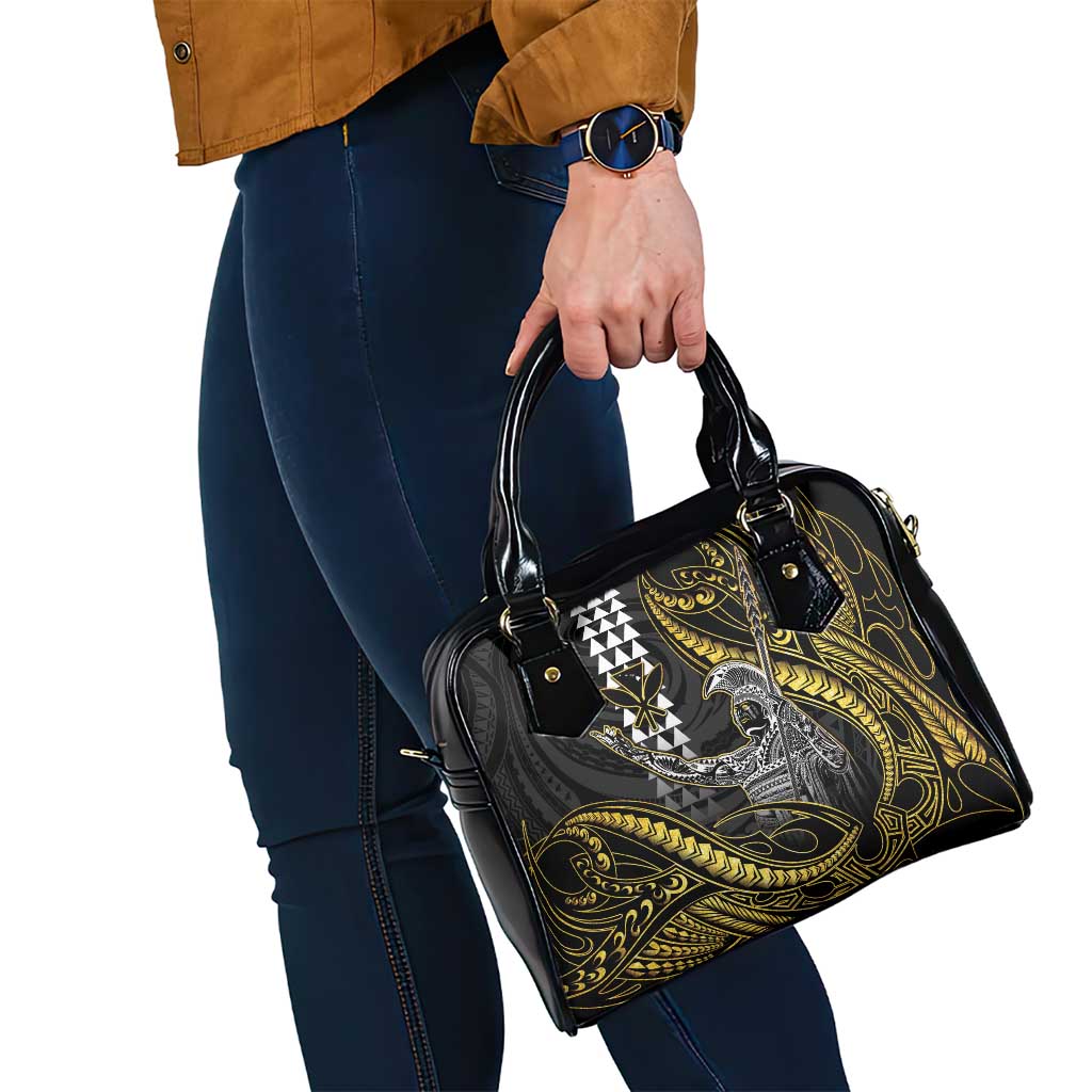 Hawaii King Kamehameha The Great Shoulder Handbag Gold Tribal Tattoo LT05 - Polynesian Pride
