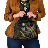 Hawaii King Kamehameha The Great Shoulder Handbag Gold Tribal Tattoo LT05 - Polynesian Pride