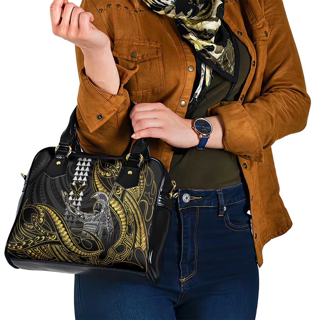 Hawaii King Kamehameha The Great Shoulder Handbag Gold Tribal Tattoo LT05 - Polynesian Pride