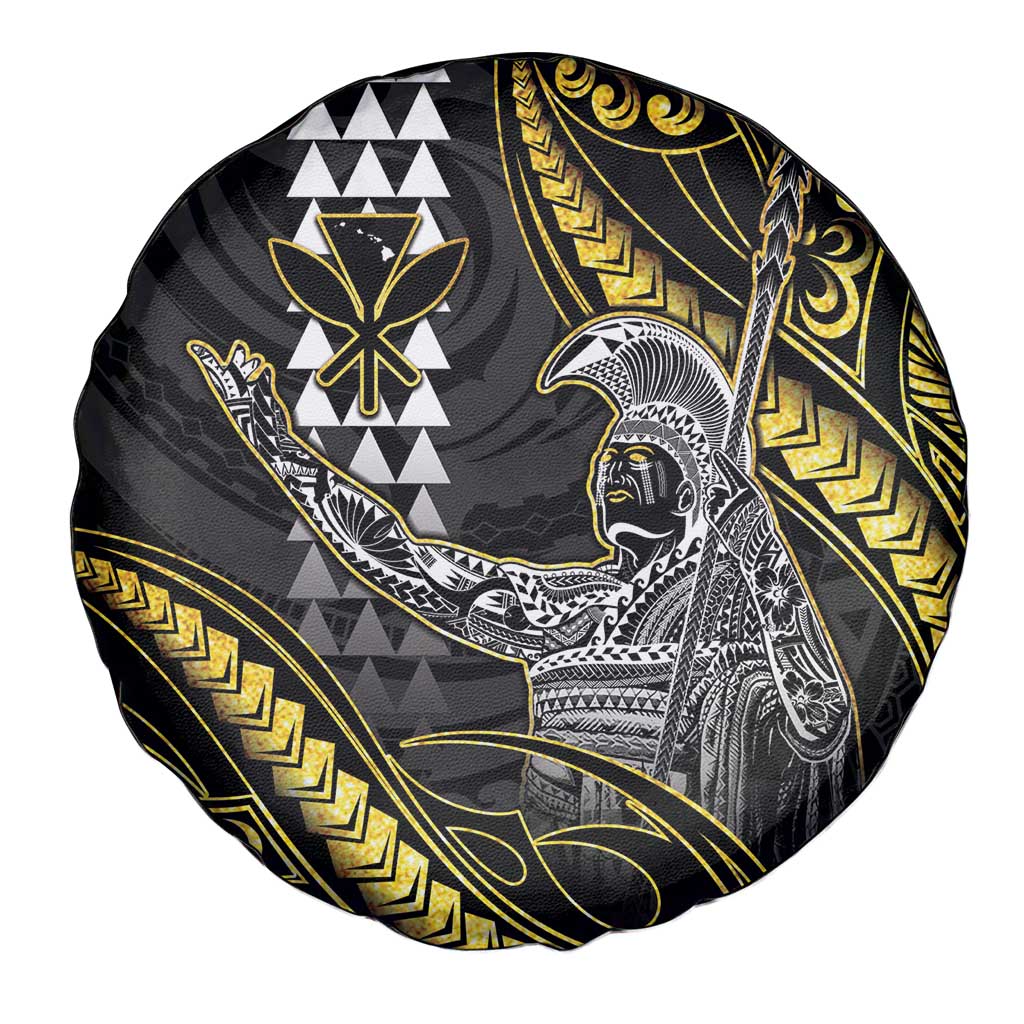 Hawaii King Kamehameha The Great Spare Tire Cover Gold Tribal Tattoo