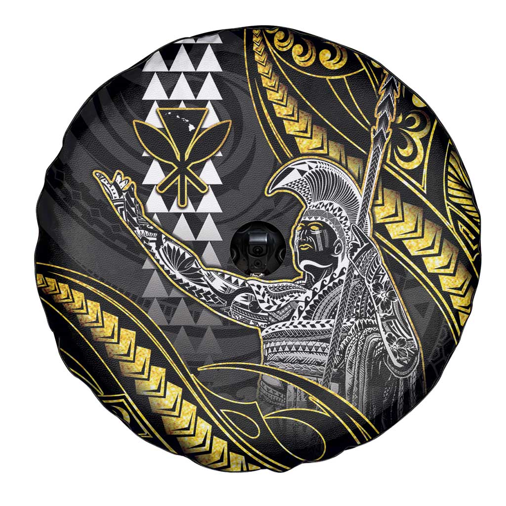 Hawaii King Kamehameha The Great Spare Tire Cover Gold Tribal Tattoo