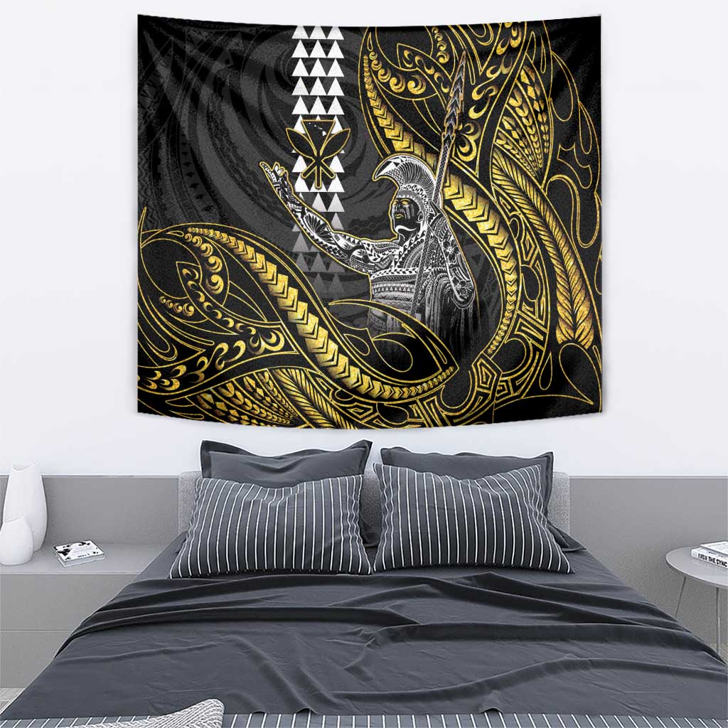 Hawaii King Kamehameha The Great Tapestry Gold Tribal Tattoo LT05 - Polynesian Pride