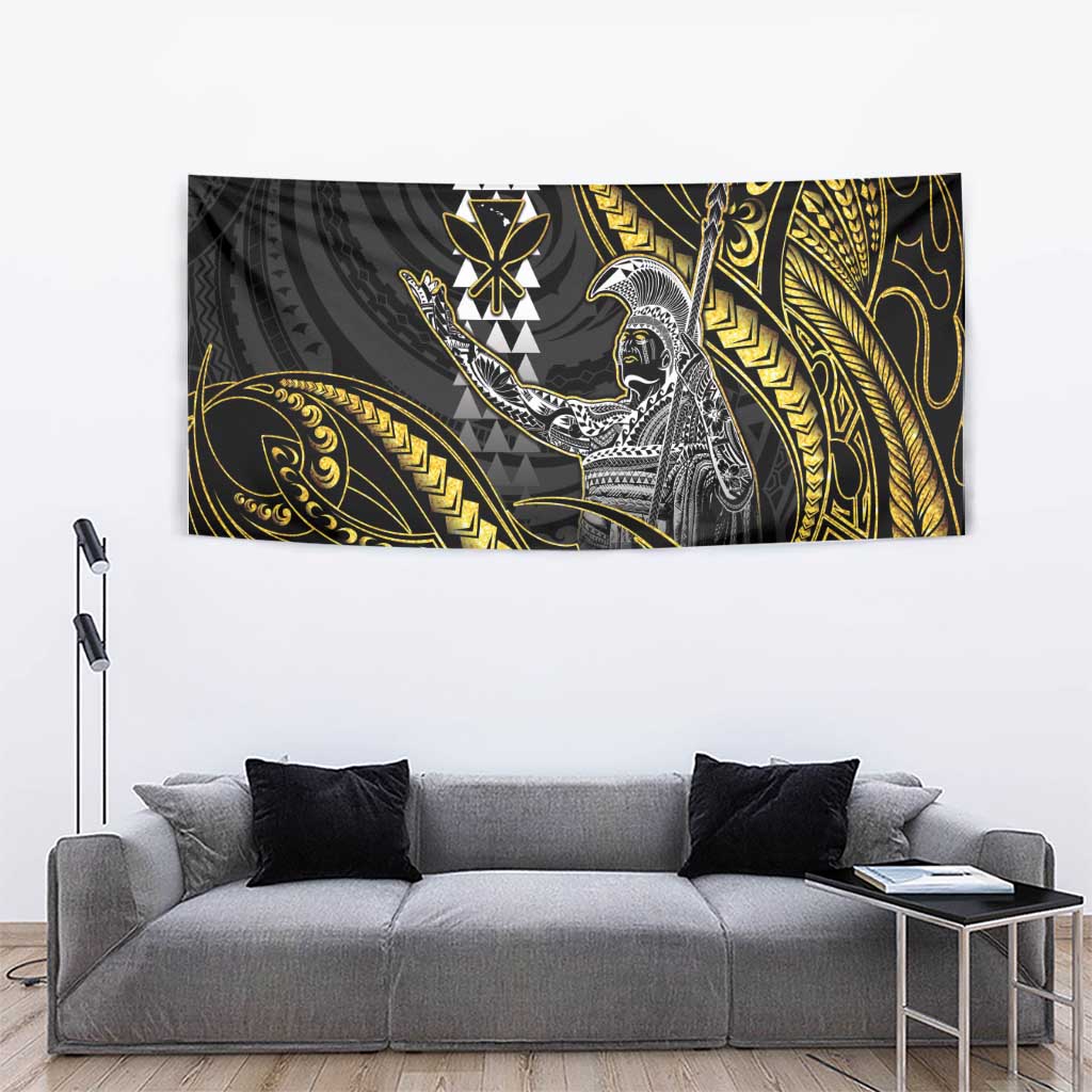 Hawaii King Kamehameha The Great Tapestry Gold Tribal Tattoo LT05 - Polynesian Pride