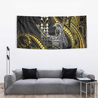 Hawaii King Kamehameha The Great Tapestry Gold Tribal Tattoo LT05 - Polynesian Pride