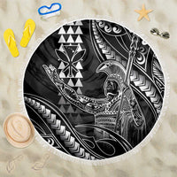 Hawaii King Kamehameha The Great Beach Blanket Black Tribal Tattoo LT05 One Size 150cm Black - Polynesian Pride