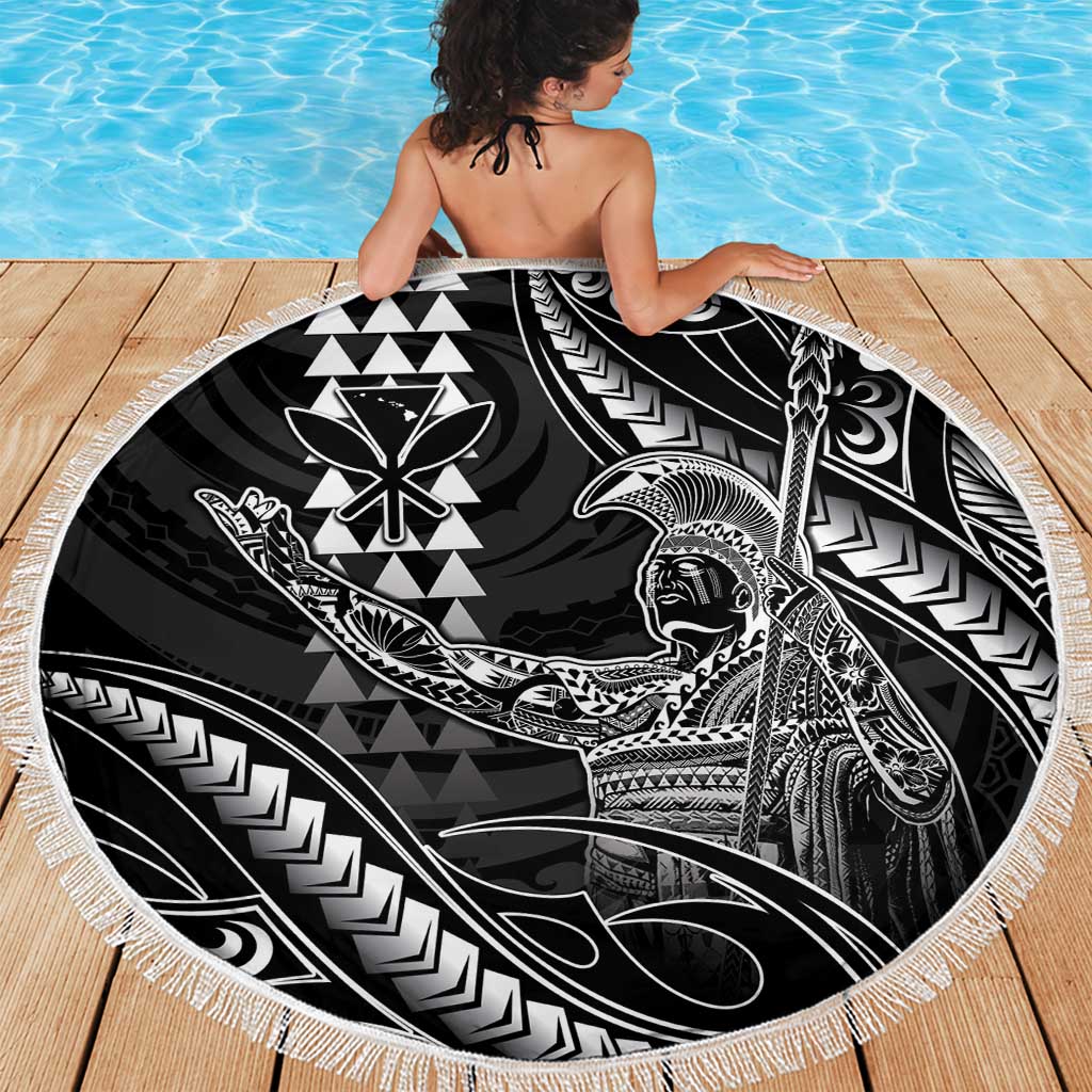 Hawaii King Kamehameha The Great Beach Blanket Black Tribal Tattoo LT05 - Polynesian Pride