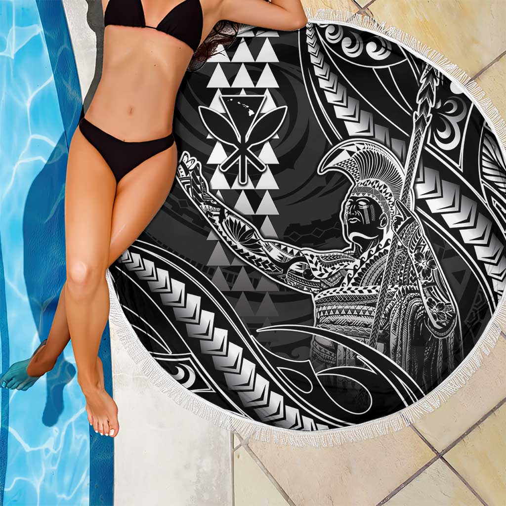 Hawaii King Kamehameha The Great Beach Blanket Black Tribal Tattoo LT05 - Polynesian Pride