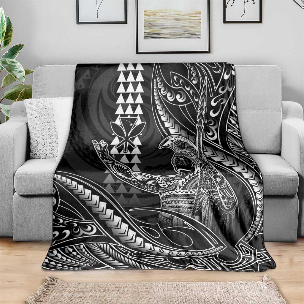 Hawaii King Kamehameha The Great Blanket Black Tribal Tattoo LT05 - Polynesian Pride
