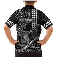 Hawaii King Kamehameha The Great Family Matching Mermaid Dress and Hawaiian Shirt Black Tribal Tattoo